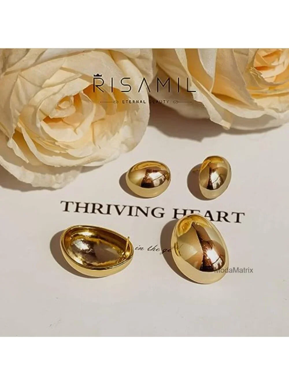 2/3 Pairs Chunky Gold Plated Hoop Earrings Set for Women